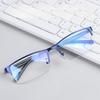 3 Color Transparent Anti Blu-ray Glasses Alloy HD Half-frame Business Myopia Glasses Decorative Plastic Men Reading Eyewear