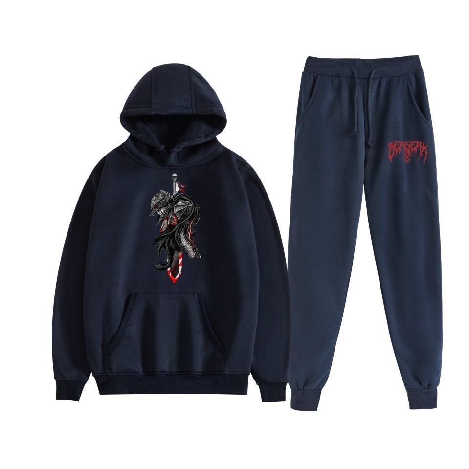 Sword wind legend Berserk new animation fleece loose men's and women's hooded sweater set hoodie