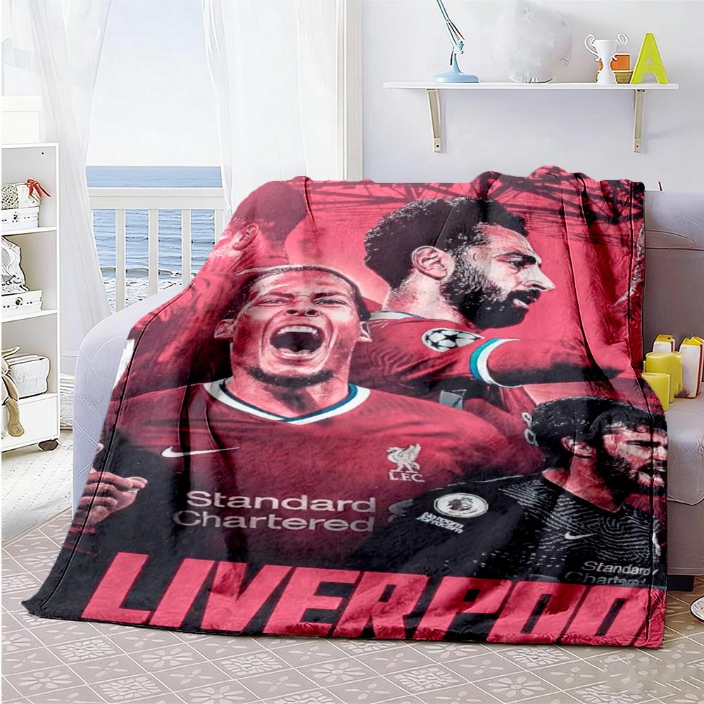 Liverpool Football Blanket Durable Comfort Suitable For Office Chair Sofa Bedding Four Seasons Multipurpose Modern