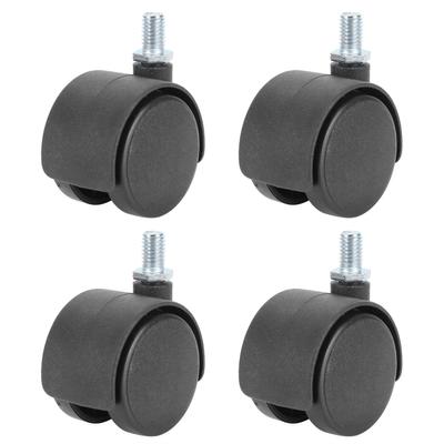 4Pcs 1,5 in Rollen 360 Grad drehbare Universal Kunststoff Rad für Schrank Stuhl