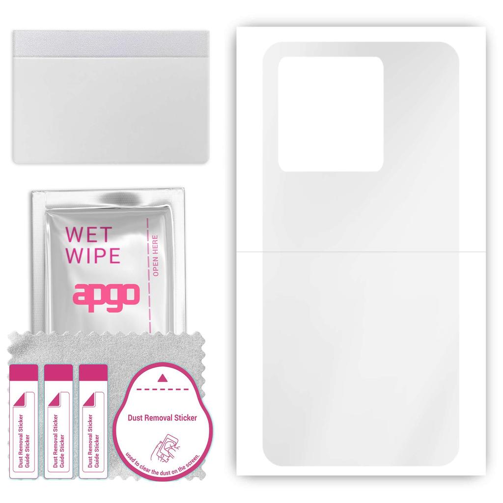 apgo Ultraklare Schutzfolie für die Rückseite, kompatibel mit Infinix Zero 30 5G, Wrap-Folie, Hydrogelfolie, flexibel, weiches TPU mit Positionierung