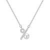 S999 Sterling Silver Freshwater Pearl Percentage Necklace High-End Clavicle Chain Accessory
