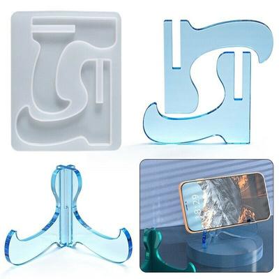 1Pc Mobiele Telefoon Stand Siliconen Mal Display Houder Mal voor DIY Hars Epoxy Casting Sieraden Maken