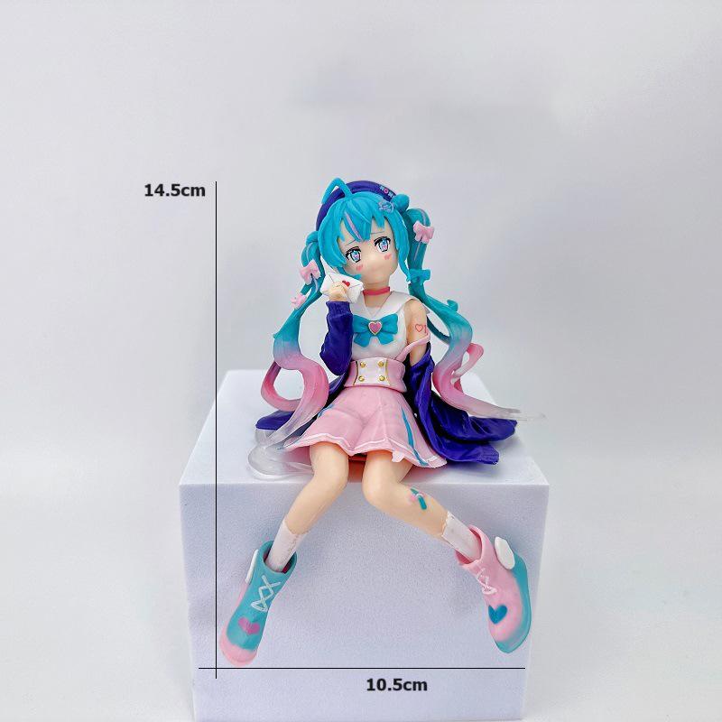 New Anime Hatsune Miku Action Figure Miku Kawaii Collection Model Pink Sakura Kawaiii Doll Collectible Model Toys Cake Decor