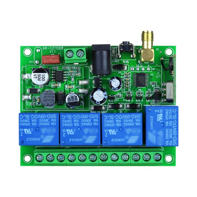 Controle Remoto RF Sem Fio Universal para Porta de Garagem 315/433MHZ para Porta de Enrolar Barreira Transmissor Telescópico de 4 Botões