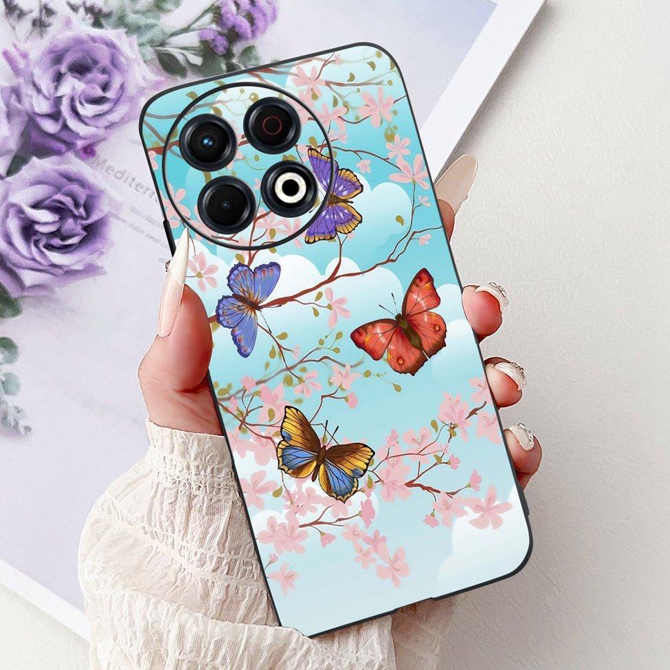 Voor Techno Spark 30 Pro 4G KL7 Cover Voor Tecno Spark 30 Pro 4G Hoesje Luxe Vlinder Liefde Mode Bloemen Cool Leeuw Schattig Geschilderd