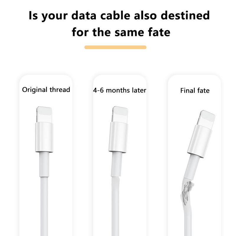 6 ks Chránič kabelu Silikonový Vinutí kabelu pro nabíjení Ochrana konců kabelů Kryt pro příslušenství k nabíjecímu kabelu USB pro iPhone