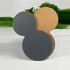 Round Square Cork Felt Non-slip Heat-resistant Coasters for Office and Home
