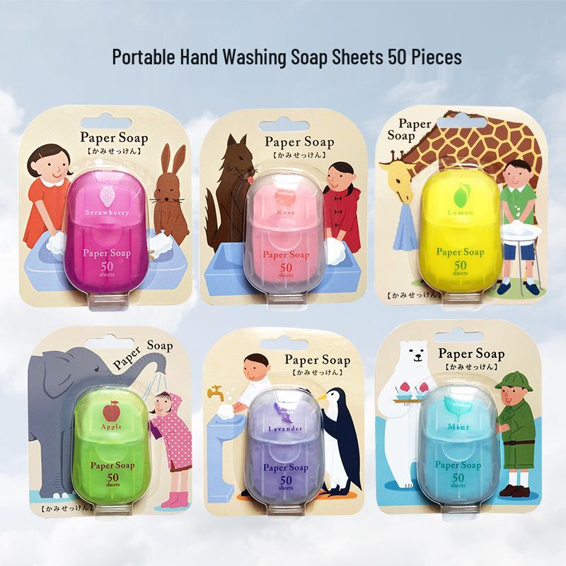 Portable Antibacterial Soap Sheets for Travel and School