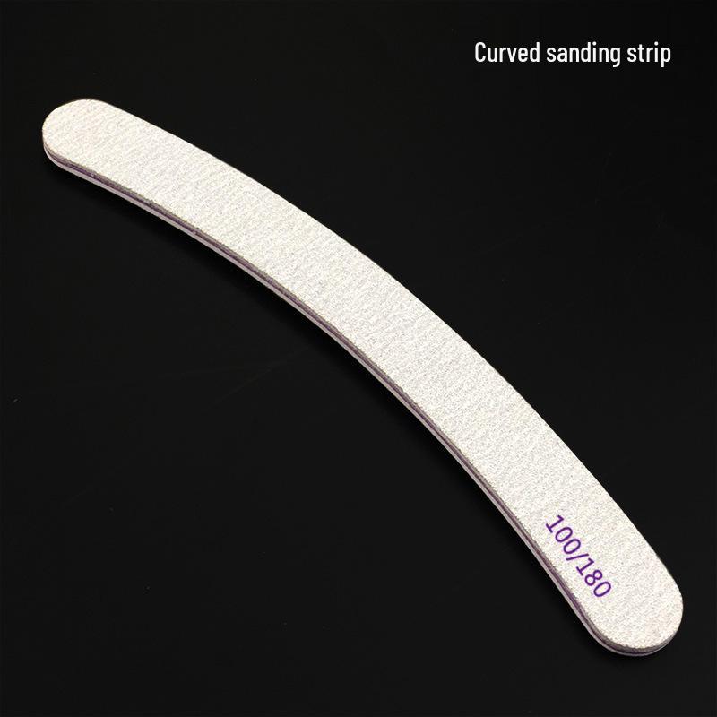 Professional Nail Sanding Files 100/180 Grit - Grey & White Sandpaper for Manicure & Grinding