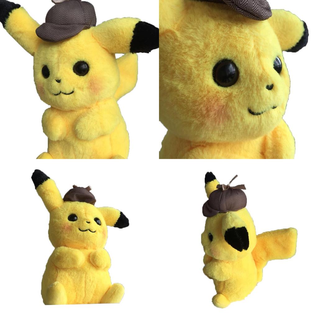 New Movie Pokemon Pikachu Detective Toy Soft Plush Figure Ideal Kids Gift