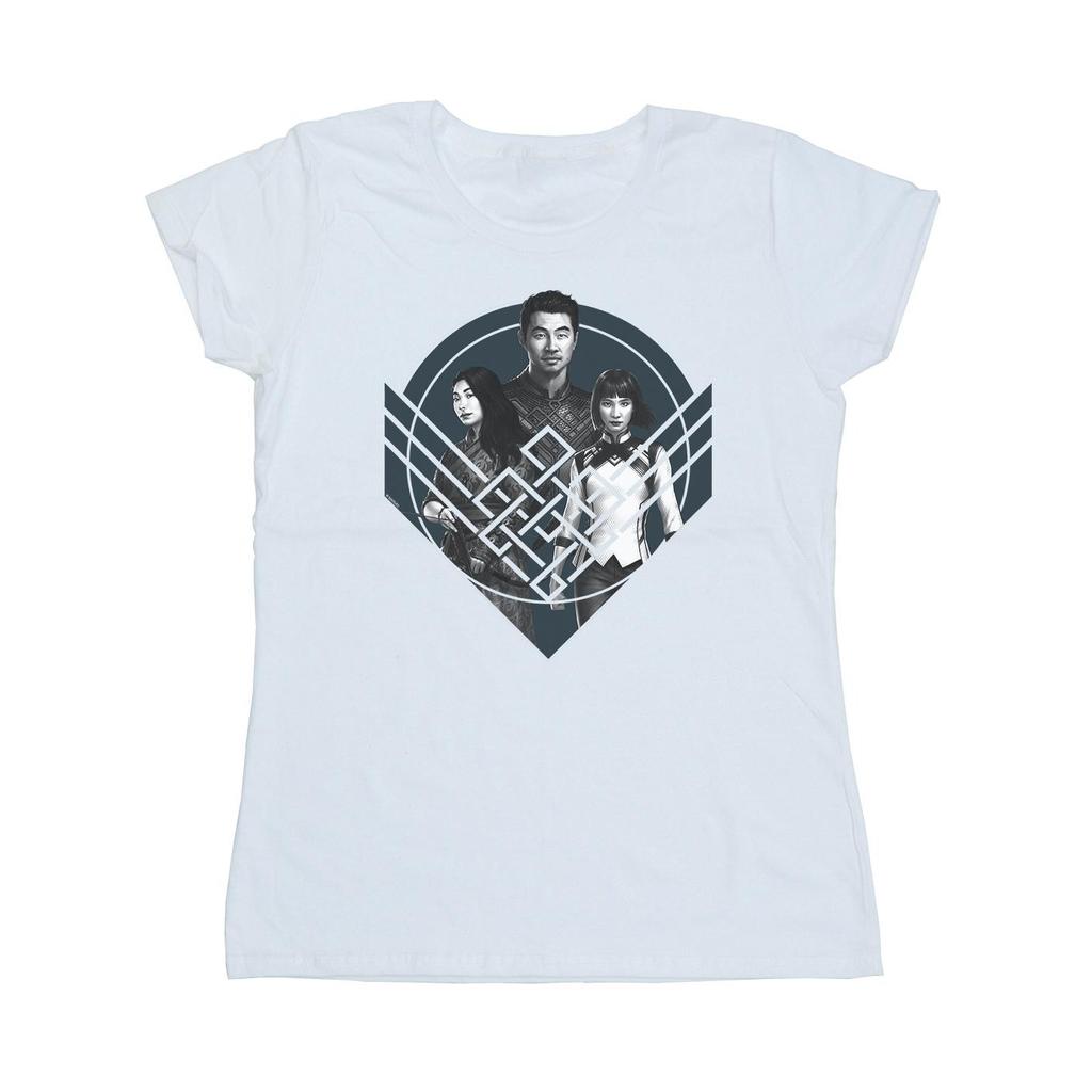 Marvel Womens/Ladies Shang-Chi And The Legend Of The Ten Rings Group Pose Crest Cotton T-Shirt