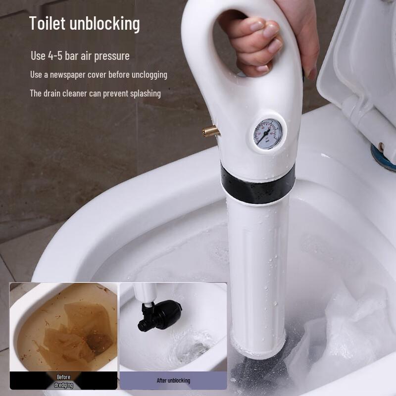 HOUYA High-Pressure Drain Blaster for Toilets & Pipes