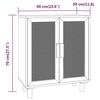 VidaXL Buffet Noir 60x30x70 cm Bois de pin massif et rotin naturel 345631