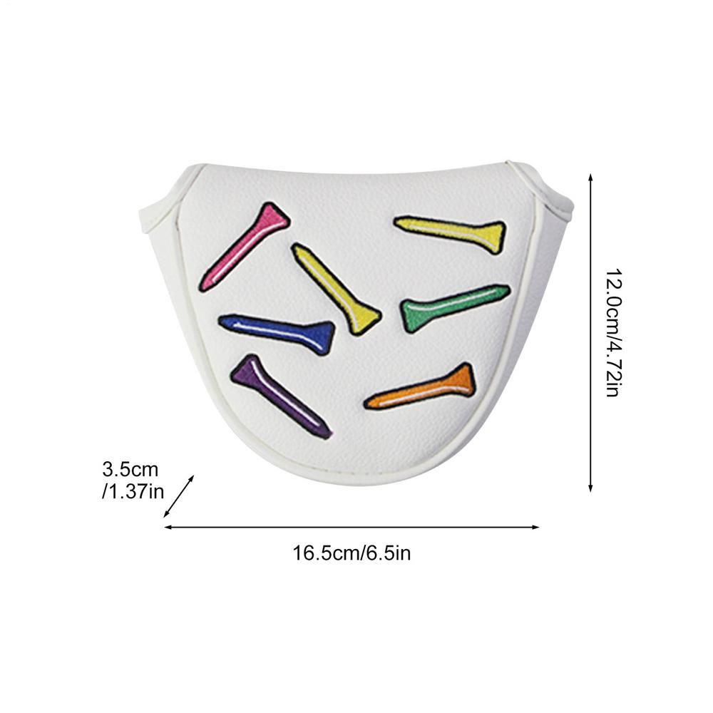 Golf Putter Cover Mallet Putter Headcover with Embroidery Golf Club Cover Putter with Magnetic Closure fit Putter