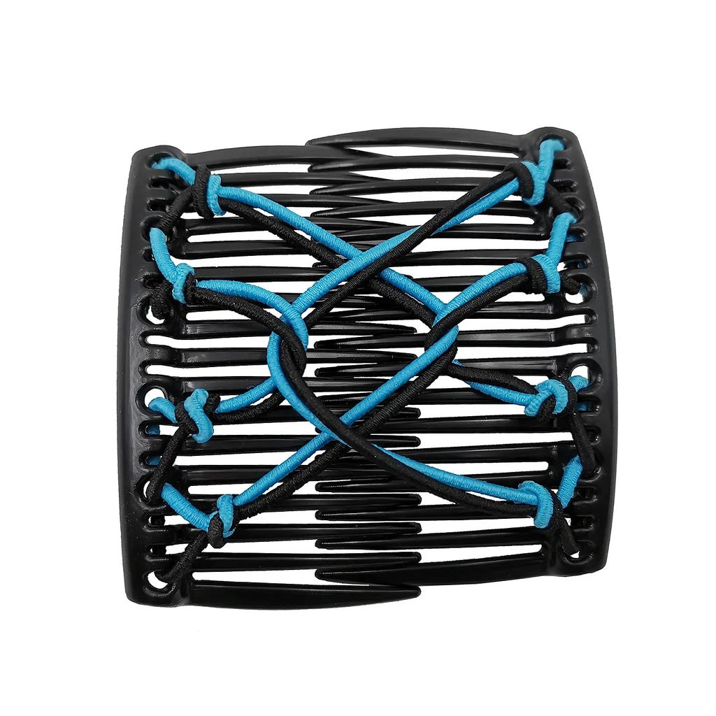 Magic Hair Claws Tuck Comb Updo Elastic  Hair Clip Stretchy Knotted Double Comb Elastic Hair Combs Ponytail Holder Barrettes