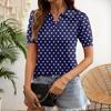 Short Sleeve Blouses for Women Classic Polka Dot Design Comfortable Fit Women's Short Sleeve Tops for Everyday Wear Womens Short Sleeve Blouses