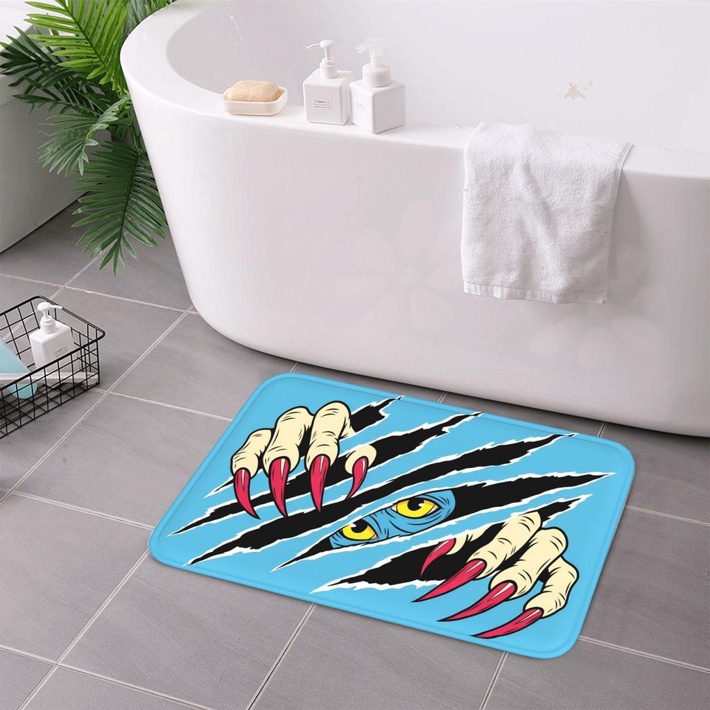 1PC Halloween Paw Eye Kitchen Rug Non-Slip Door Mat Pop design Bathroom Rug Bath Mat Carpet for Home Sink Laundry Decor