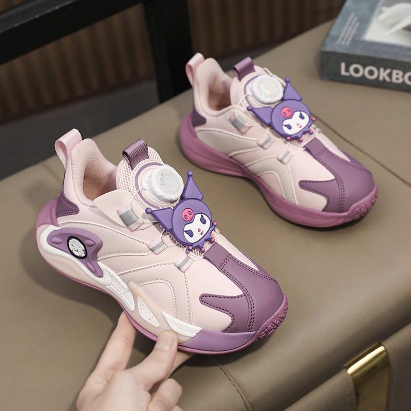 teenager Kids Sneakers Boys Button Non-Slip Durable Fall Winter Synthetic Leather Cartoon