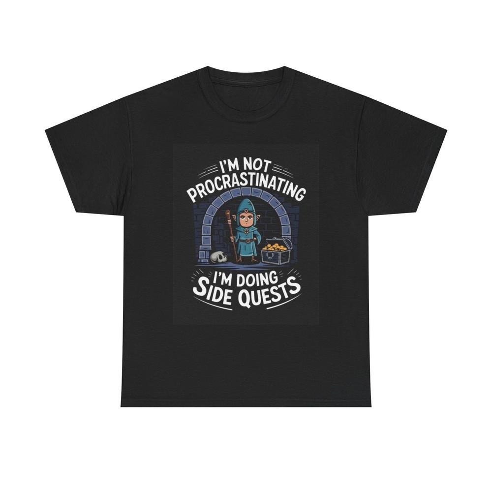 I'm Doing Side Quests Graphic T Shirt Funny Unisex Heavy Cotton Tee