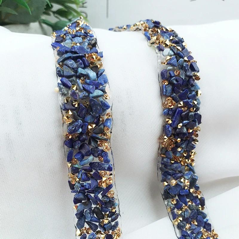 Hot Fix Rhinestone Ironing Chain DIY Clothing Shoes Bag Ironing Sewing Jewelry Accessories Gemstone Trim Belt Diamond Glue 1Yard