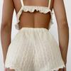 Summer Sexy Skeleton Pajamas Two-piece Lace Lace Camisole Vest Shorts Ladies Homewear