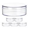6pcs 12cm Clear Round Candy Box With Lid Transparent Party Favor Boxes Wedding Small Storage Containers For Jewelry Beads Crafts