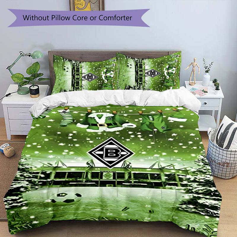 3pcs Borussia Monchengladbach Logo Pattern Bedding Set Duvet Cover Set Includes Duvet Cover &pillowcases,perfect All Season Bedroom Decoration&gift