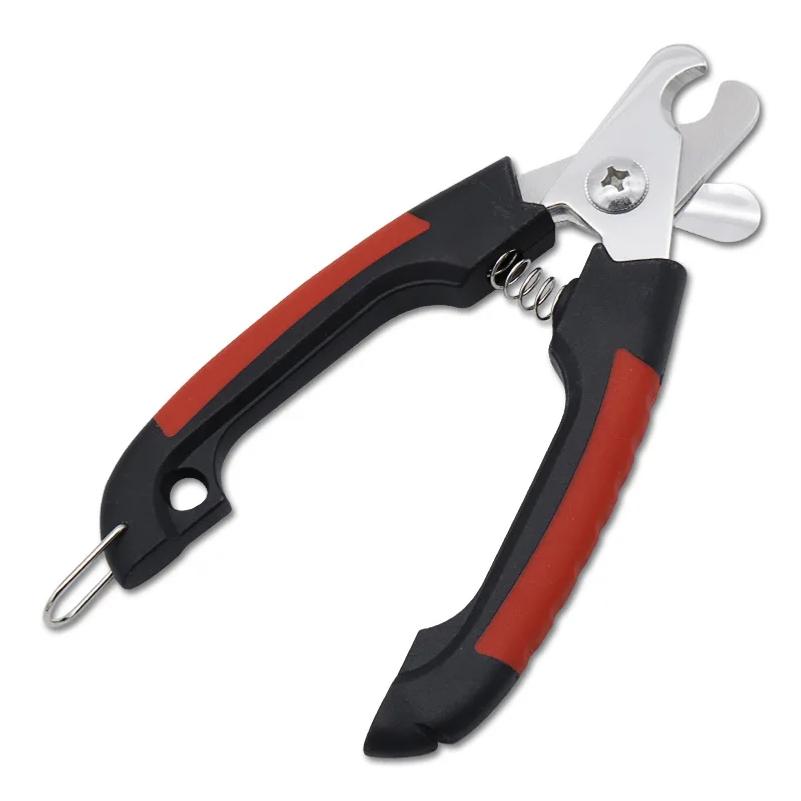 Anti-slip Handle Stainless Steel Pet Nail Clippers Durable Dog Cat Rabbit Claw Cutter Portable Pet Grooming Trimming Tool 1pc