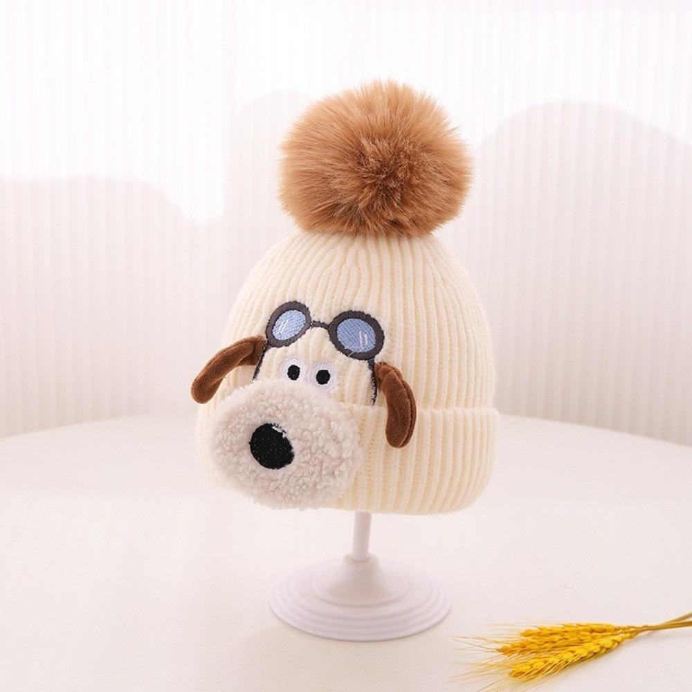 

Warm Pullover Cap Windproof Plush Knitted Cap New Ear Protection Hat Kids