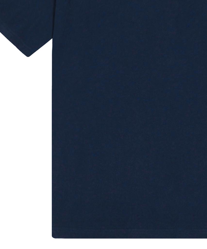 GRAVER [Unisex] Sealing Drawing Smile Short Sleeve T-Shirt_Navy