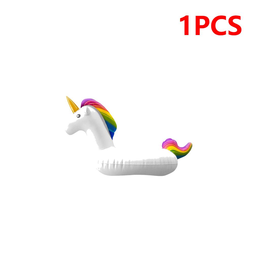 Nafukovací držák na pohár plovoucí nafukovací podtácky na nápoje z kokosového stromu Flamingo Unicorn držák na pití do bazénu plovák