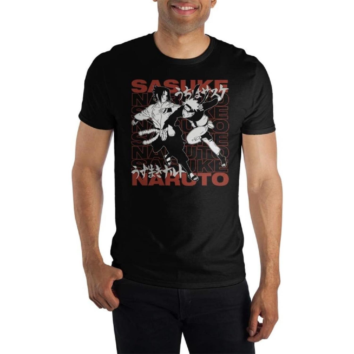 

Sasuke Naruto Anime Cartoon Characters Mens Black Shirt XXXXXL різнокольоровий