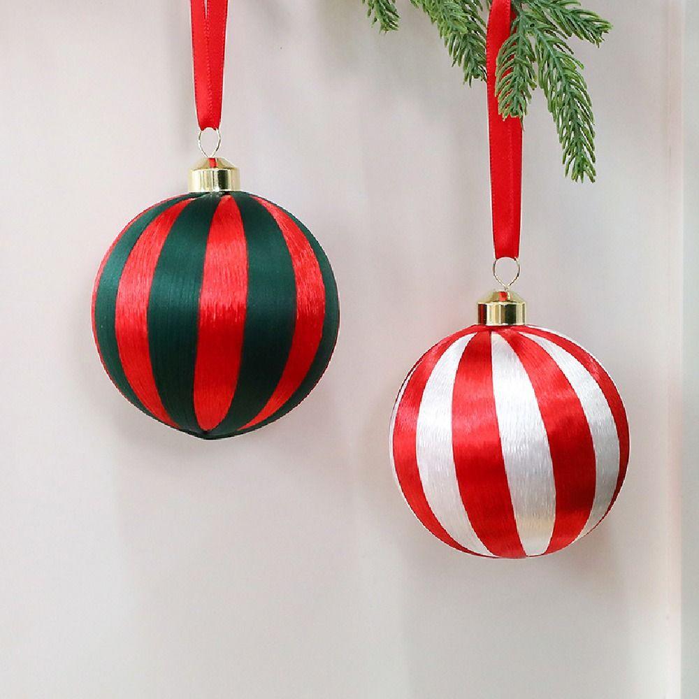 6Pcs Creative Christmas Ball Ornaments 8cm Xmas Tree Decoration Balls  New Year