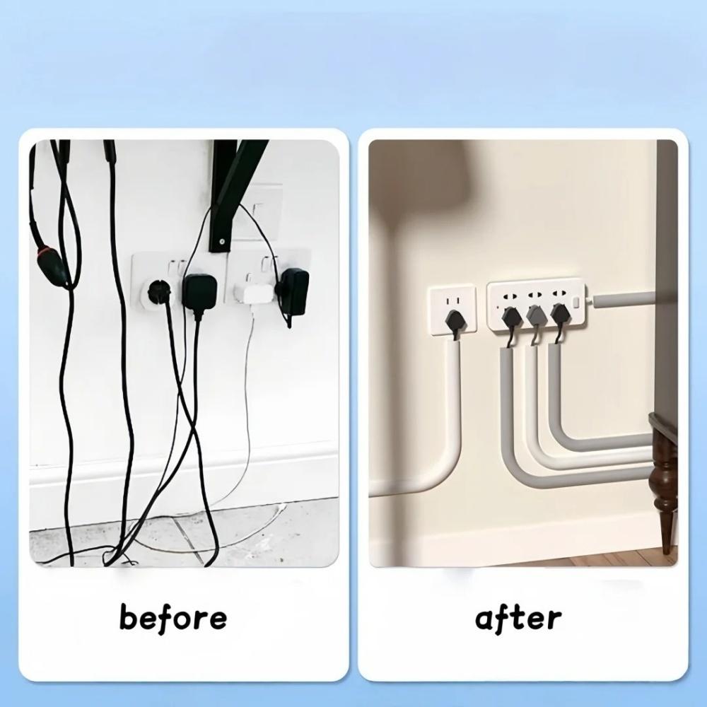 1pc 1mX1.5cm Self-Adhesive Cord Covers Wire Cover Wall Mount TV Cable Raceway Flexible PVC Cable Concealer for Home
