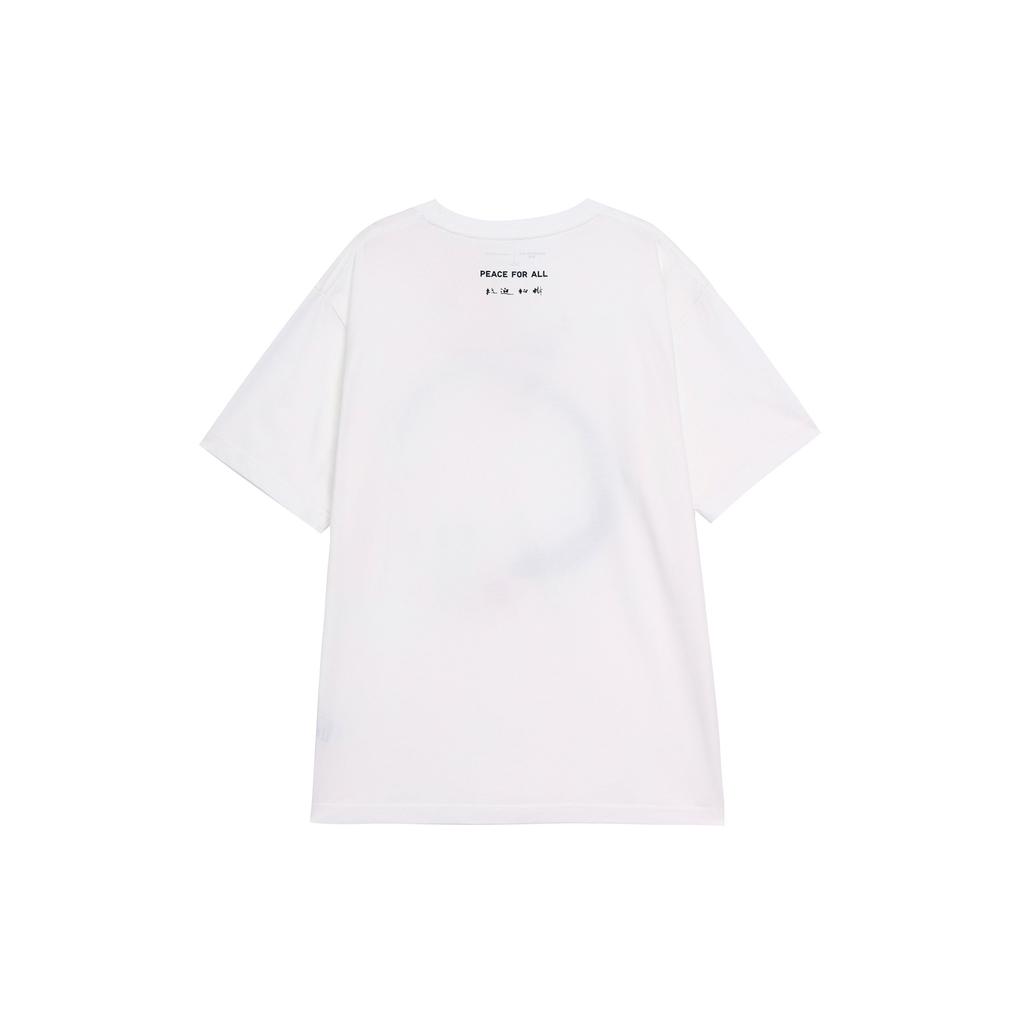 Uniqlo Casual Versatile Solid Color Printed Round Neck Short Sleeve T-Shirt Unisex Tops White UQ472518000