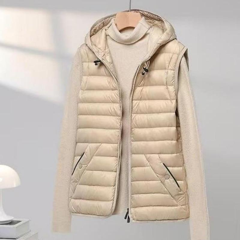 Womens Short Down Jacket 90% Duck Warm Winter Coat Hooded Regular Fit Commuter Style