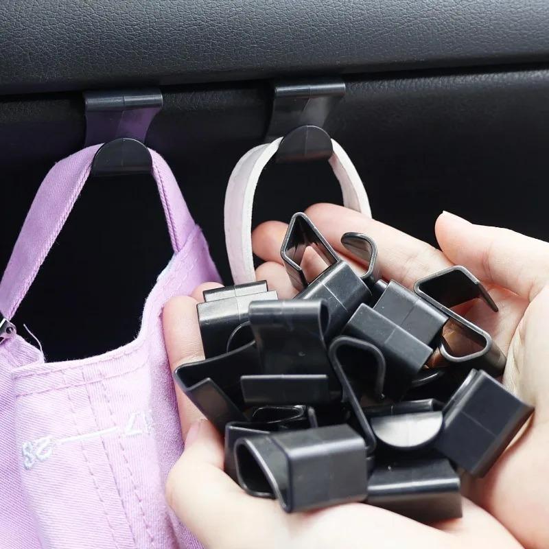 Safe Car Passenger Hook ABS Car Co-pilot Glove Box Hook Multi-Function Hidden Mini Storage Clips Seat Storage Organizer