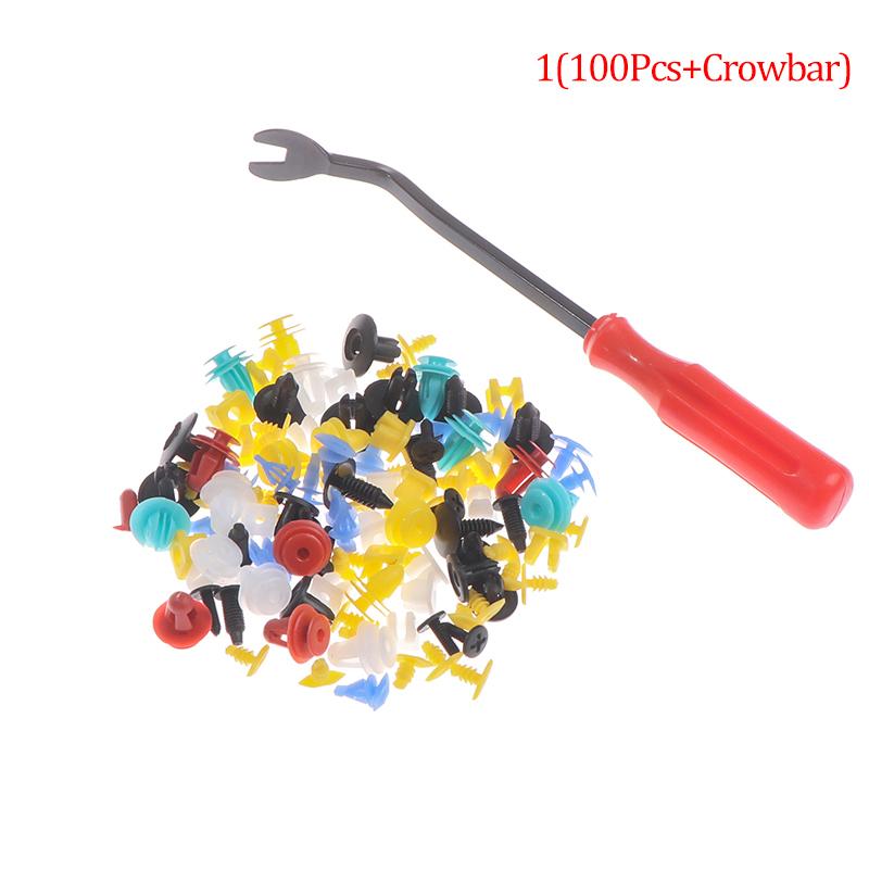 

1000Pcs 30 Kinds Universal Mixed Auto Fastener Car Bumper Clips With Crowbar as the picture