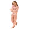 Kinder einfarbige Pyjama-Sommer-Langarm-Cardigan-Set Mädchen mittleren Alters und ältere Kinder Baby Freizeit Eis Seide Kühl Loungewear