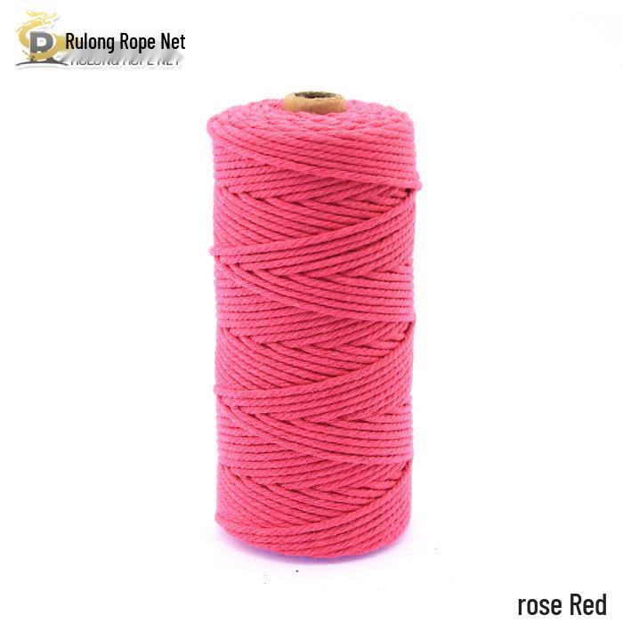 3mm Color Cotton Rope for DIY Handmade Tapestry, Weaving, and Drawstring Projects