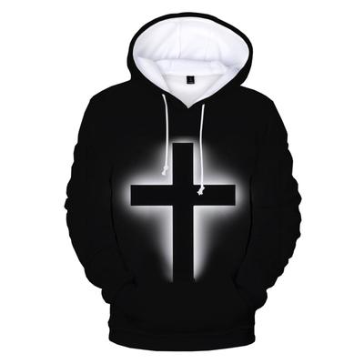 Christian Jesus Herren Hoodie 3D-gedrucktes Sweatshirt Unisex Kapuzenmode Casual Streetwear Cross Pullover Übergroße Hoodies