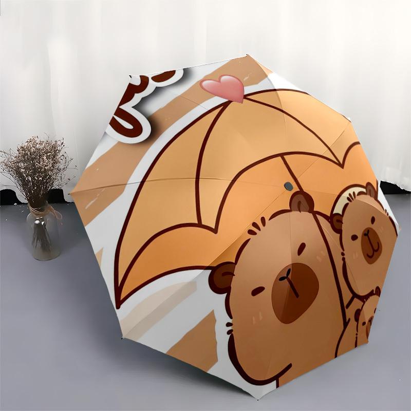1pc Bear Family Umbrella Heart Umbrella with Plastic Handle,Suitable for All Seasons Home Travel Outdoor UmbrellaDD175