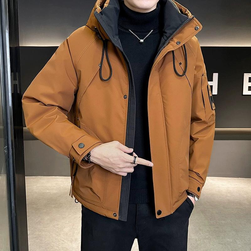 

Men s Down Jacket Winter Thickened Warm Loose Men s and Women s Hooded Duck Down Jacket XS сахар коричневый