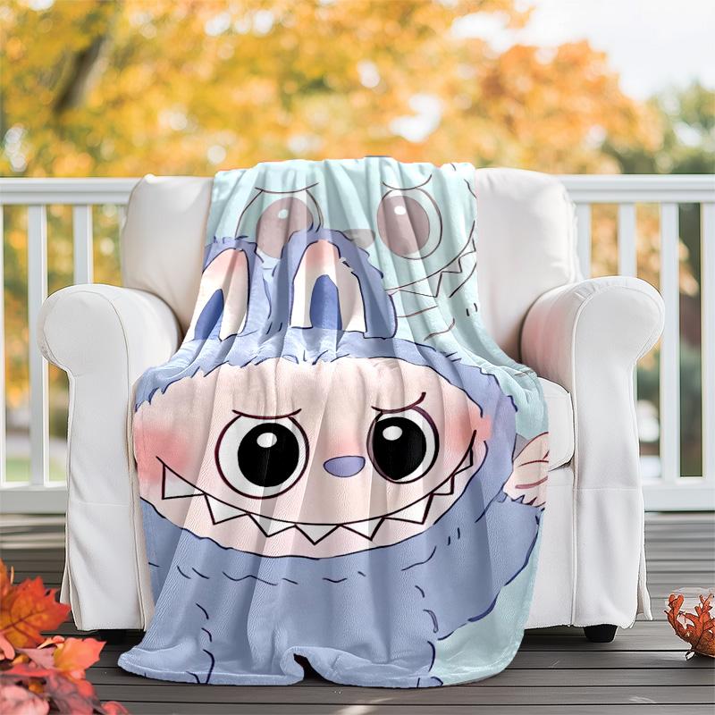 labubu printed throw blanket—lightweight,soft,warm;versatile blanket for all seasons—perfect as &air-conditioning throw,nap blanket