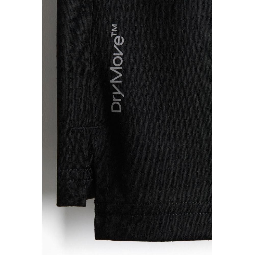 H M Sport Top Regular Fit dryMove Black