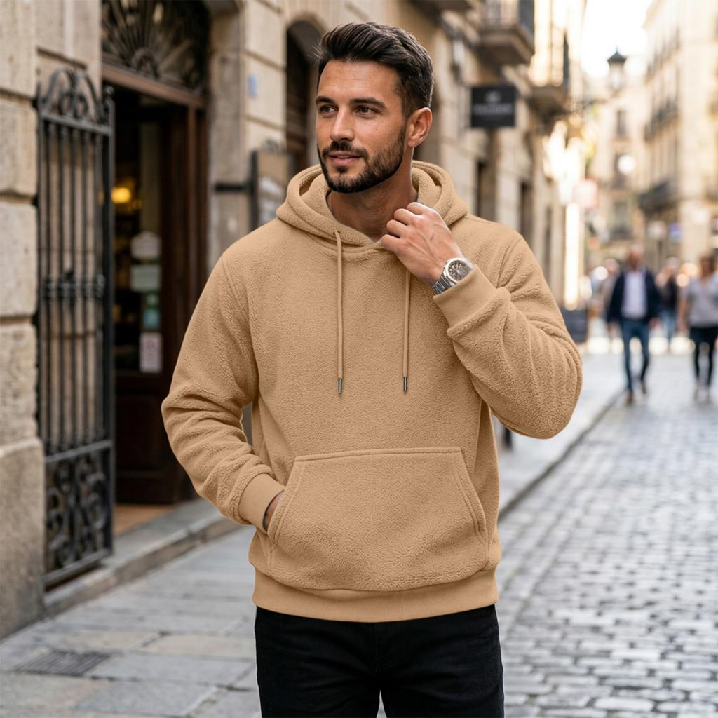 Men's Casual Hoodie Long Sleeve Lined Sweatshirt Jacket for Everyday Wear