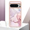 For Google Pixel 8 Pro TPU Case with IMD Marble Pattern Electroplated Back Cover