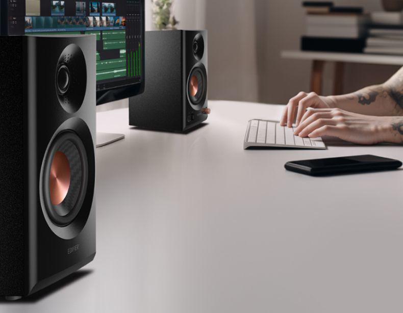Edifier MR3BT Gold Label Bluetooth V5.4 Desktop Speakers, Adjustable High/Low Bass