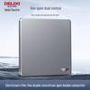 DELIXI 16A Wall Switch Socket for Air Conditioner & Computer, Household Panel, 86 Type, Starry Sky Gray.